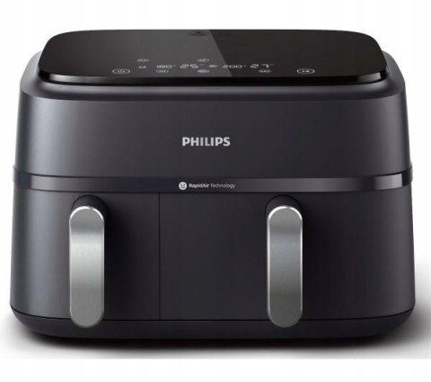 Frytkownica Beztłuszczowa Philips Na351 2750W 9L Dwukomorowa, 8 Programów