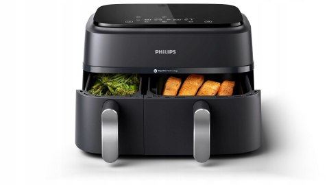Frytkownica Beztłuszczowa Philips Na351 2750W 9L Dwukomorowa, 8 Programów