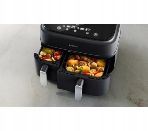 Frytkownica Beztłuszczowa Philips Na351 2750W 9L Dwukomorowa, 8 Programów