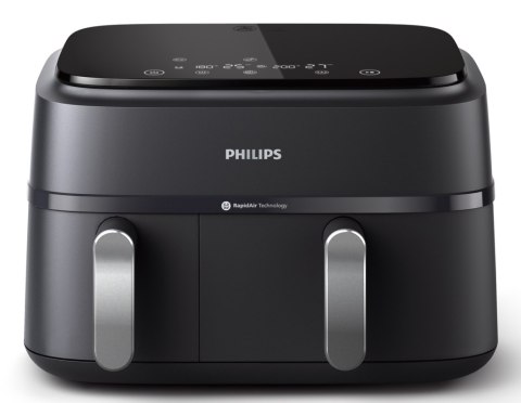 Frytkownica Beztłuszczowa Philips Na351 2750W 9L Dwukomorowa, 8 Programów