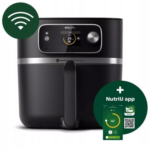 Frytkownica Beztłuszczowa Philips Ovi Hd9880/90 22 Funkcje 8,3L Z Termometrem
