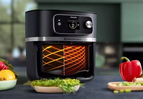 Frytkownica Beztłuszczowa Philips Ovi Hd9880/90 22 Funkcje 8,3L Z Termometrem