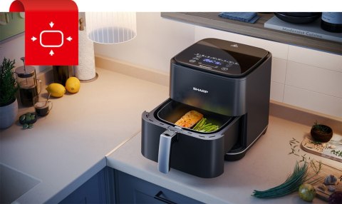 Frytkownica Beztłuszczowa Sharp Af-Gs552ae-B 8 Auto Programów, 80-200°C