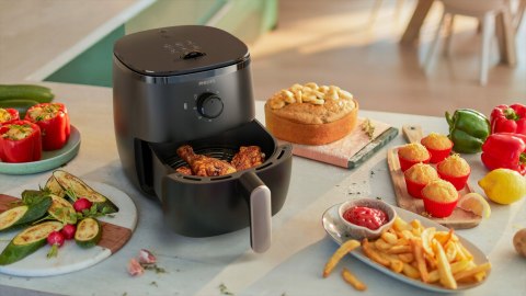 Frytownica Philips Czarna Ovi 3,7L 12 Programów Rapidair Beztłuszczowa