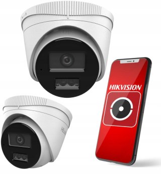 Kamera Ip Hilook 2Mp Turret 2.8Mm Smart Dual-Light Ip67 Z Mikrofonem 3D Dnr