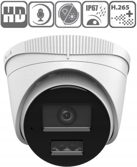 Kamera Ip Hilook 2Mp Turret 2.8Mm Smart Dual-Light Ip67 Z Mikrofonem 3D Dnr