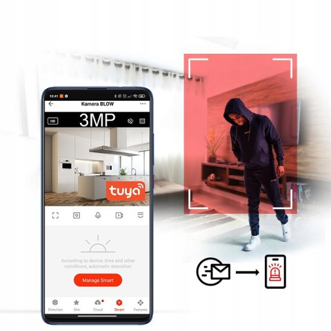 Kamera Ip Wifi 3Mp Ptz Z Audio I Żarówką Gwint E27 - Monitoring Wnętrzny