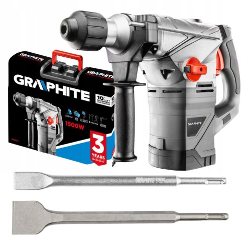 Młot Udarowy Sds 1500W 4,5J Graphite Z Walizką I 2X Dłutem Sds Amortyzacja