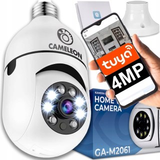 Obrotowa Kamera Wifi Ip W Żarówce E27 Ptz 4Mp Full Hd Z Detekcją Ruchu