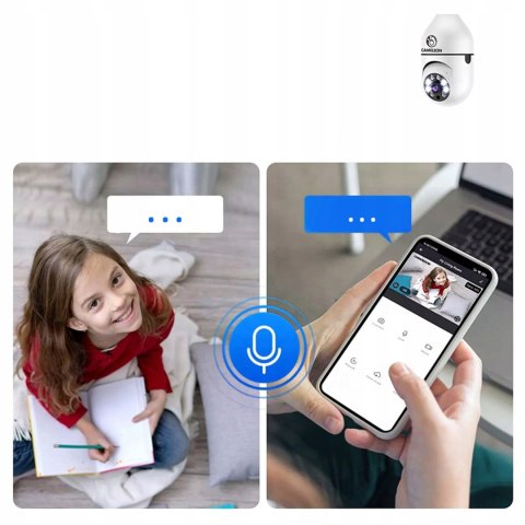 Obrotowa Kamera Wifi Ip W Żarówce E27 Ptz 4Mp Full Hd Z Detekcją Ruchu
