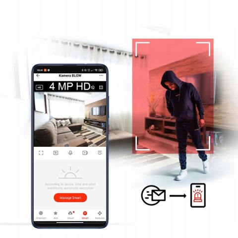 Zewnętrzna Obrotowa Kamera Wifi Ip 4Mp Wqhd Audio 4X Zoom Śledzenie Tuya