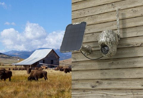 Bezprzewodowa Kamera Gsm 4K/8Mpx Z Panelem Słonecznym I Kartą 32Gb