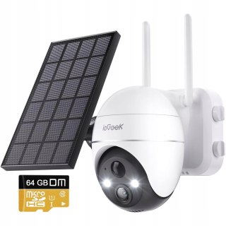 Bezprzewodowa Kamera Solarne 5Mp Ip65 Z 9000Mah, Wifi, 4X Zoom, Full Hd