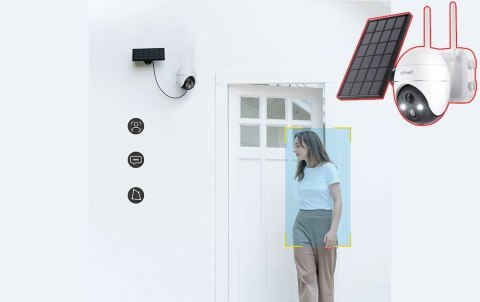 Bezprzewodowa Kamera Solarne 5Mp Ip65 Z 9000Mah, Wifi, 4X Zoom, Full Hd