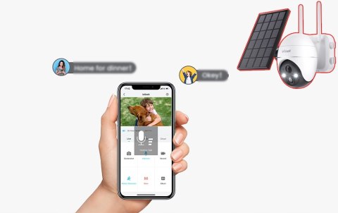 Bezprzewodowa Kamera Solarne 5Mp Ip65 Z 9000Mah, Wifi, 4X Zoom, Full Hd