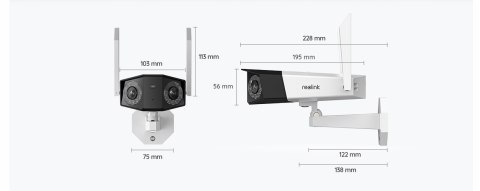 Kamera Bezprzewodowa Wifi Reolink Duo2 8Mpx 4K 180° Panorama, Nocny Alarm