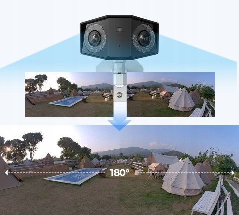 Kamera Bezprzewodowa Wifi Reolink Duo2 8Mpx 4K 180° Panorama, Nocny Alarm