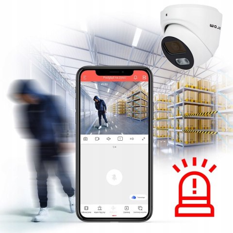 Kamera Ip 8Mp 4K Obrotowa Poe Metalowa Starlight Ir Onvif Smart Detekcja
