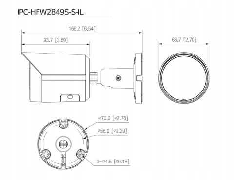 Kamera Ip Dahua Hfw2849s-S-Il-0280B 8.3Mpx 4K Uhd Dual Illumination Smart