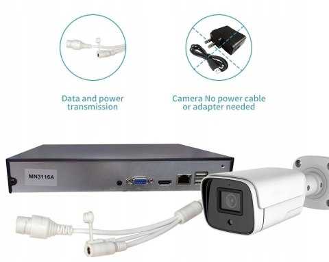 Kamera Ip Poe 5Mpx Tuya Z Dźwiękiem, Hd, Ip67, Detekcja Ruchu