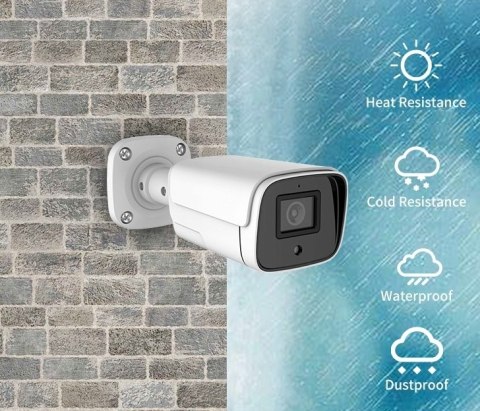 Kamera Ip Poe 5Mpx Tuya Z Dźwiękiem, Hd, Ip67, Detekcja Ruchu