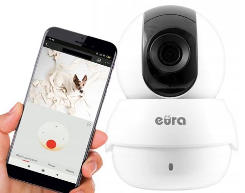 Kamera Ip Wi-Fi Obrotowa 355° Full Hd 1080P, Mic/Głośnik, Detekcja Ruchu