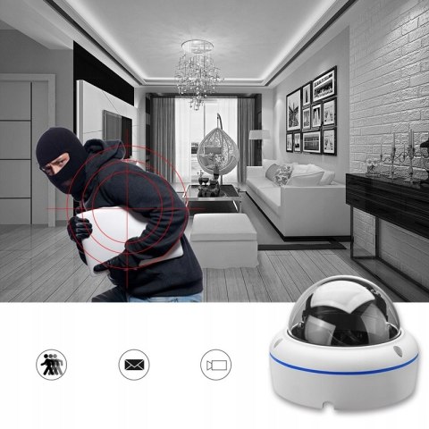 Kamera Ip Wifi Zewnętrzna Kopułkowa Full Hd Onvif Detekcja Ruchu Ir Onvif