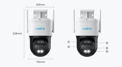 Kamera Obrotowa Reolink Trackmix Wifi 4K Inteligentny Monitoring Śledzenie