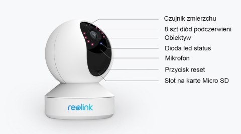 Kamera Obrotowa Wifi Reolink E1 Pro 4Mp 355°/50°, Dwuzakres Wifi, Starlight