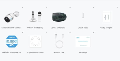 Kamera Reolink Go Plus 5Mp 2K Bezprzewodowa 4G Z Akumulatorem I Pir
