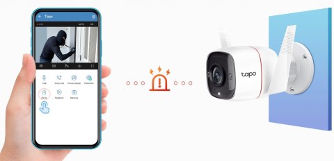 Kamera Wi-Fi Tp-Link Tc65 3Mp Zewnetrzna Ip66, 30M Tryb Nocny Alarm I Audio
