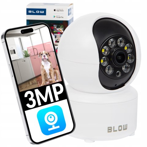 Kamera Wifi Ip Wewnętrzna 3Mp Obrot. Z Zoom Podczerwień 10M, Detekcja Ruchu