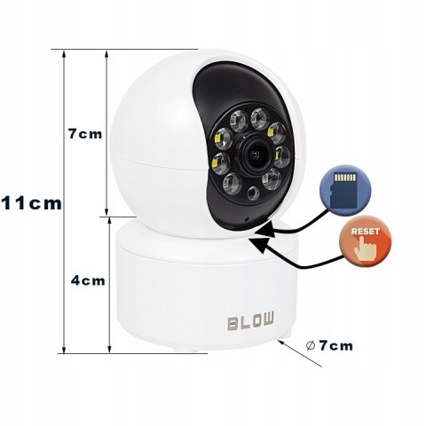 Kamera Wifi Ip Wewnętrzna 3Mp Obrot. Z Zoom Podczerwień 10M, Detekcja Ruchu