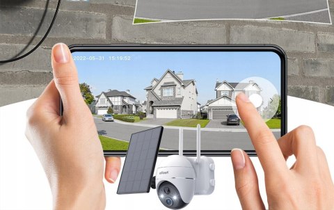 Kamera Z Panelem Solarnym Wifi 2K 3Mp, 9000Mah, Obrotowa, 4X Zoom, Full Hd