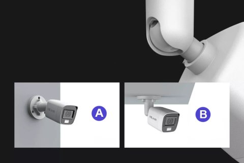 Kamera Zewnej 8Mp 4W1 Tvi/Ahd Ip66 Podwójny Oświetlacz Smart Hybrid Light