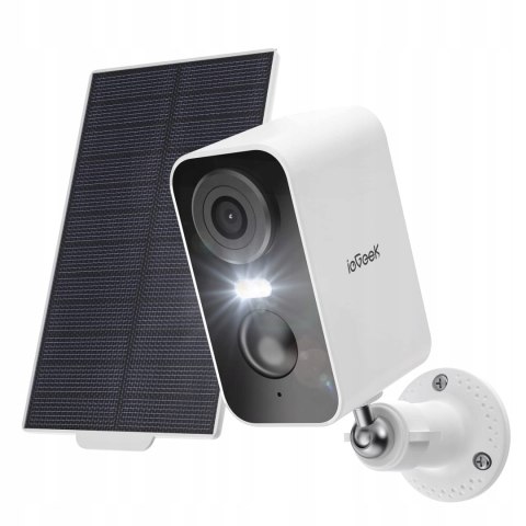 Kamera Zewnętrzna 2K Hd Z Panelem Słonecznym, Wifi, Alexa, Pir, Audio