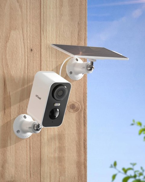 Kamera Zewnętrzna 2K Hd Z Panelem Słonecznym, Wifi, Alexa, Pir, Audio