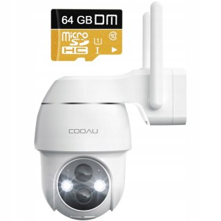 Kamera Zewnętrzna Obrotowa Wifi 2K 3Mp 4X Zoom 5200Mah 64Gb Do Monitoringu