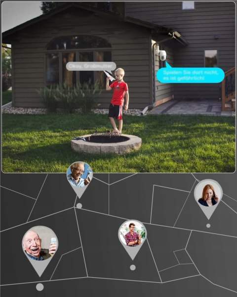 Kamera Zewnętrzna Obrotowa Wifi 2K 3Mp 4X Zoom 5200Mah 64Gb Do Monitoringu