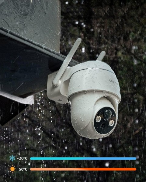 Kamera Zewnętrzna Obrotowa Wifi 2K 3Mp 4X Zoom 5200Mah 64Gb Do Monitoringu