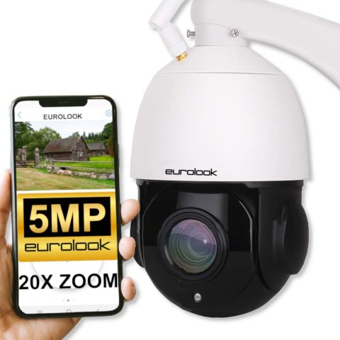 Obrotowa Kamera Ip 5Mpx Z 20X Zoomem, Wodoodporna, Aplikacja Mobilna