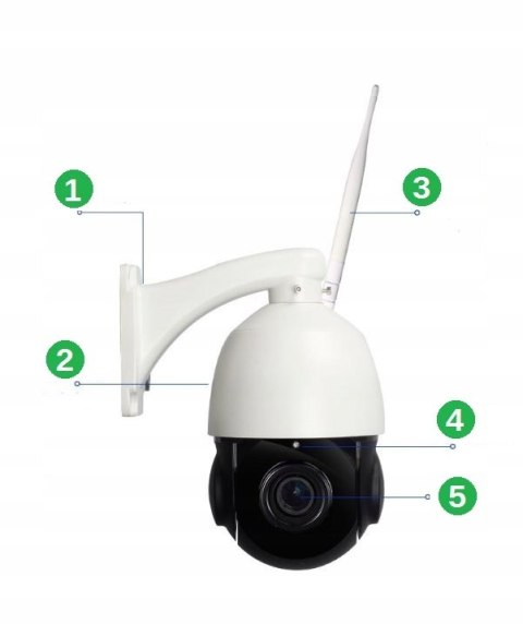 Obrotowa Kamera Ip 5Mpx Z 20X Zoomem, Wodoodporna, Aplikacja Mobilna