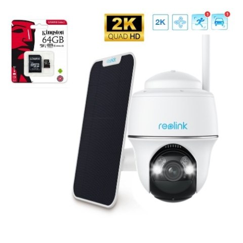 Reolink Argus Pt 2K | Bezprzewodowa Kamera Ip 5Mp Z Akumulatorem 64Gb