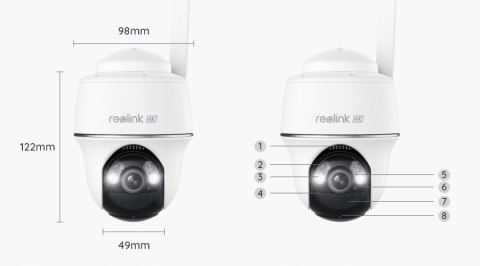 Reolink Go Pt Ultra 4K Kamera Gsm Z Zasilaniem Solarnym, 8Mpx