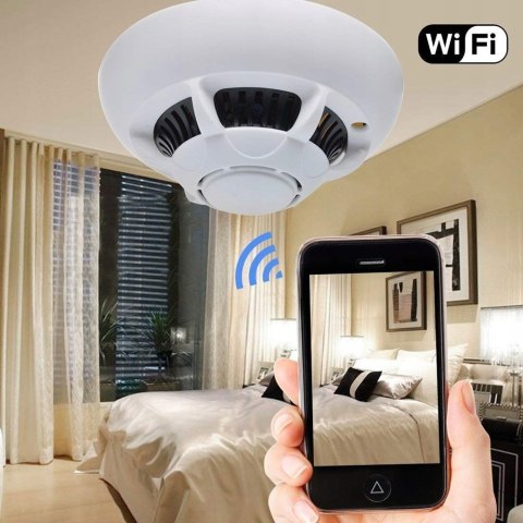 Ukryta Kamera W Czujniku Dymu Wifi Full Hd Z Podglądem Na Żywo Z Aplikacji