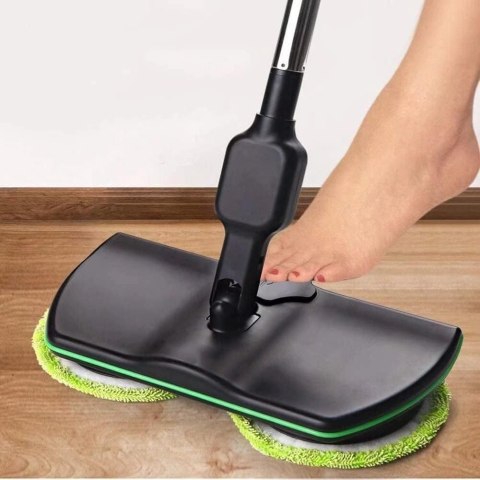 Elektryczny Bezprzewodowy Mop Ręczny Obrotowy 50Min Do Podłóg +2 Nakładki