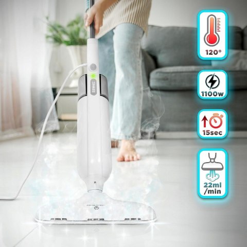 Elektryczny Mop Parowy Duronic Stm11 1100W 15 Sek 2Kg 300Ml Na Podłogi