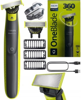 Golarka Philips One Blade 360 Dwustronny Trymer Do Zarostu, Na Mokro/Sucho