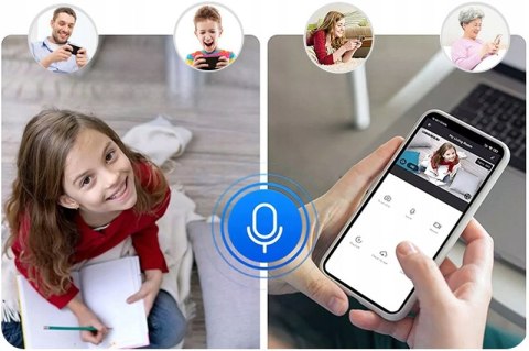 Inteligentna Żarówka Z Kamerą 1080P Fullhd, Monitoring Wifi Na Telefon