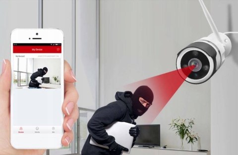 Kamera Ip Wifi Full Hd 1080P 180° Panoramiczna Z Wykryciem Ruchu, Ip66